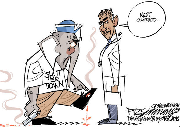 Daily Fitz Cartoon: Self-inflicted trauma care
